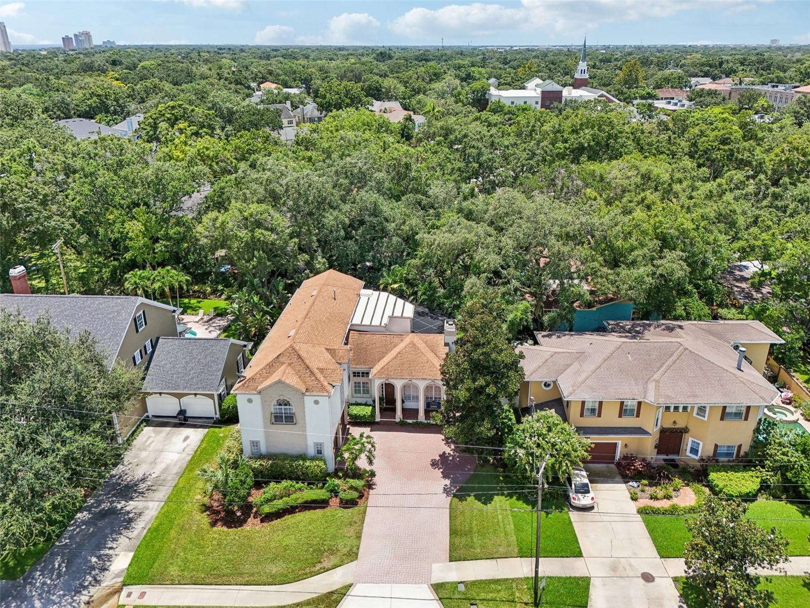 Arial view of home