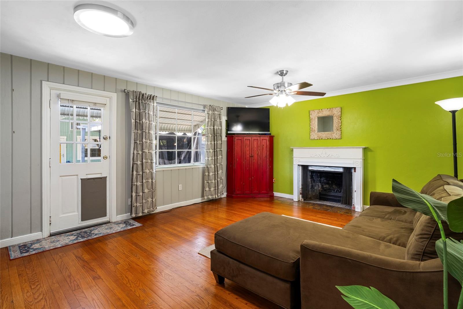 Lots of light in this living room space.