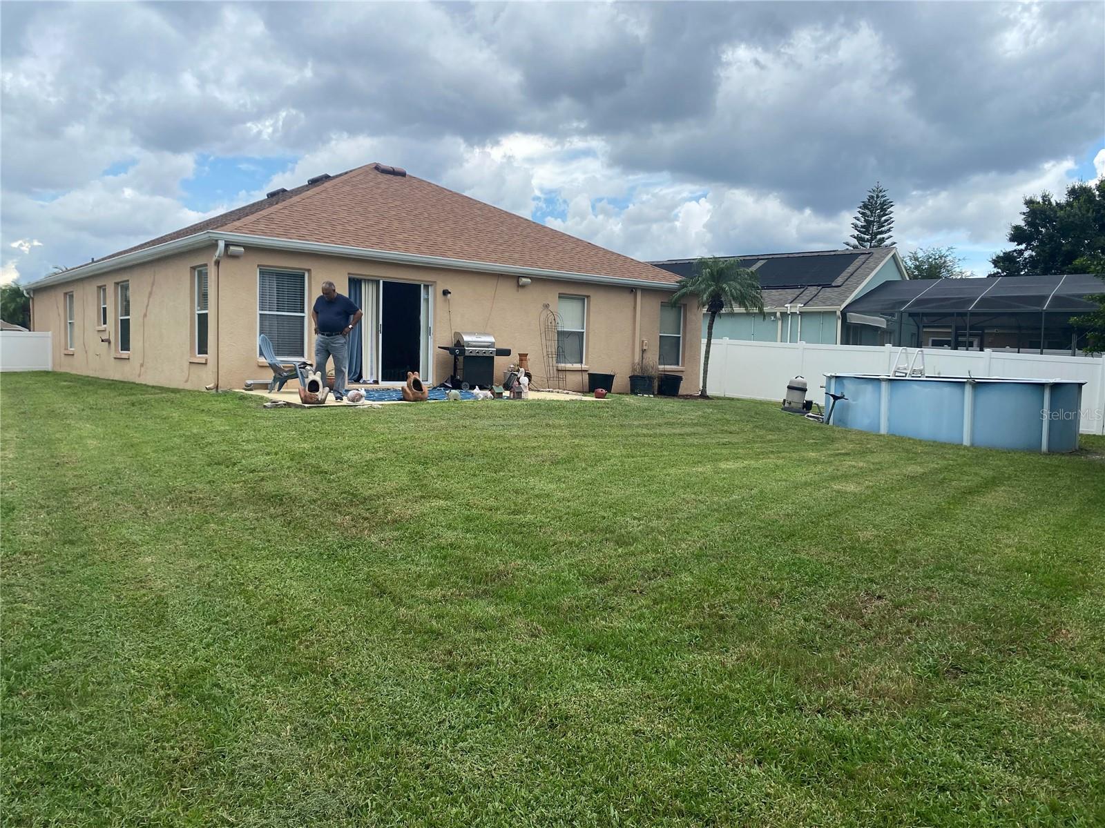 Backyard with pool