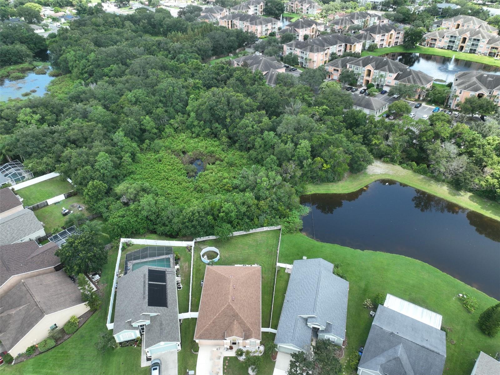 Beautiful Aerial showing Pond and Conservation Area