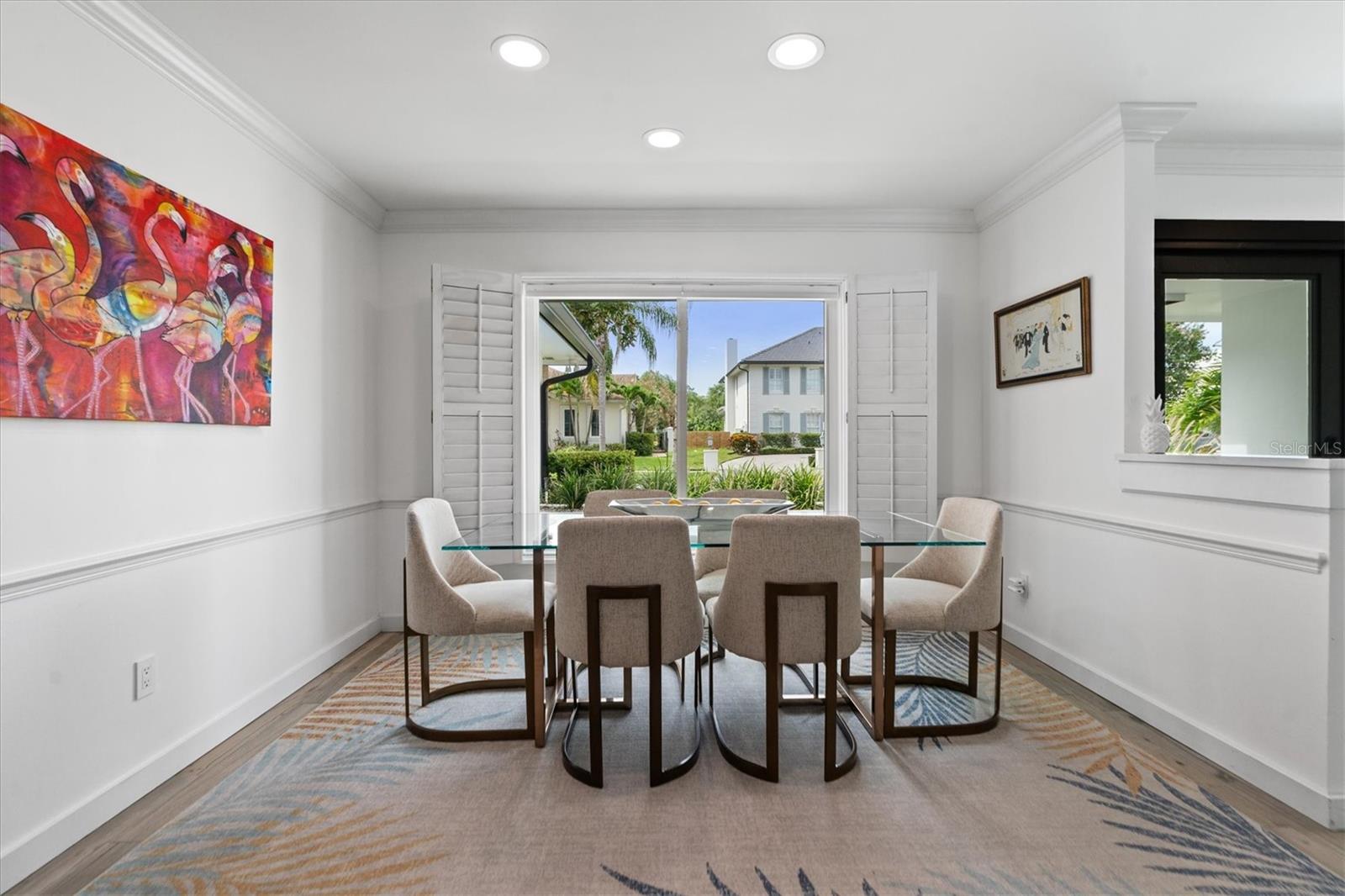 Spacious and bright dining room