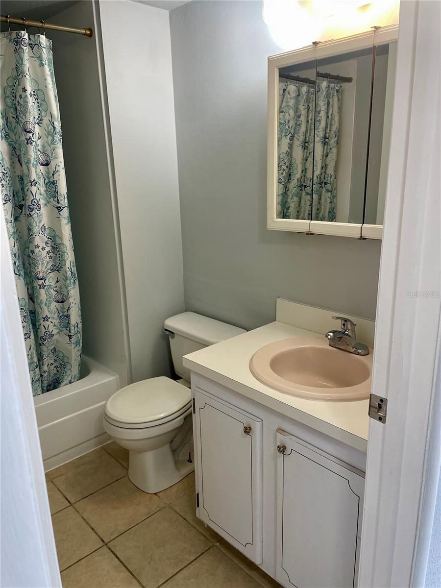 Guest bathroom in hallway