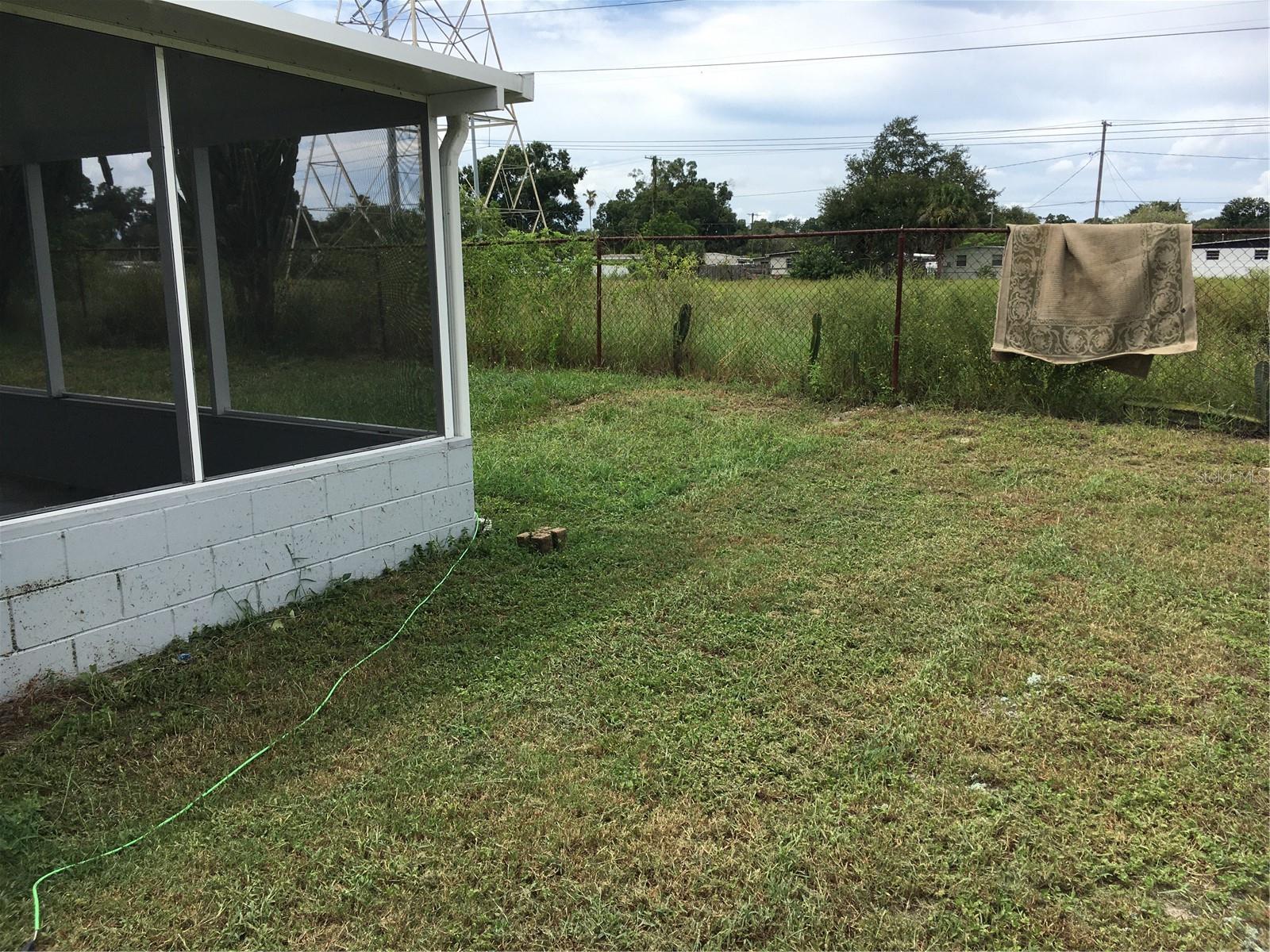 Yard view to West