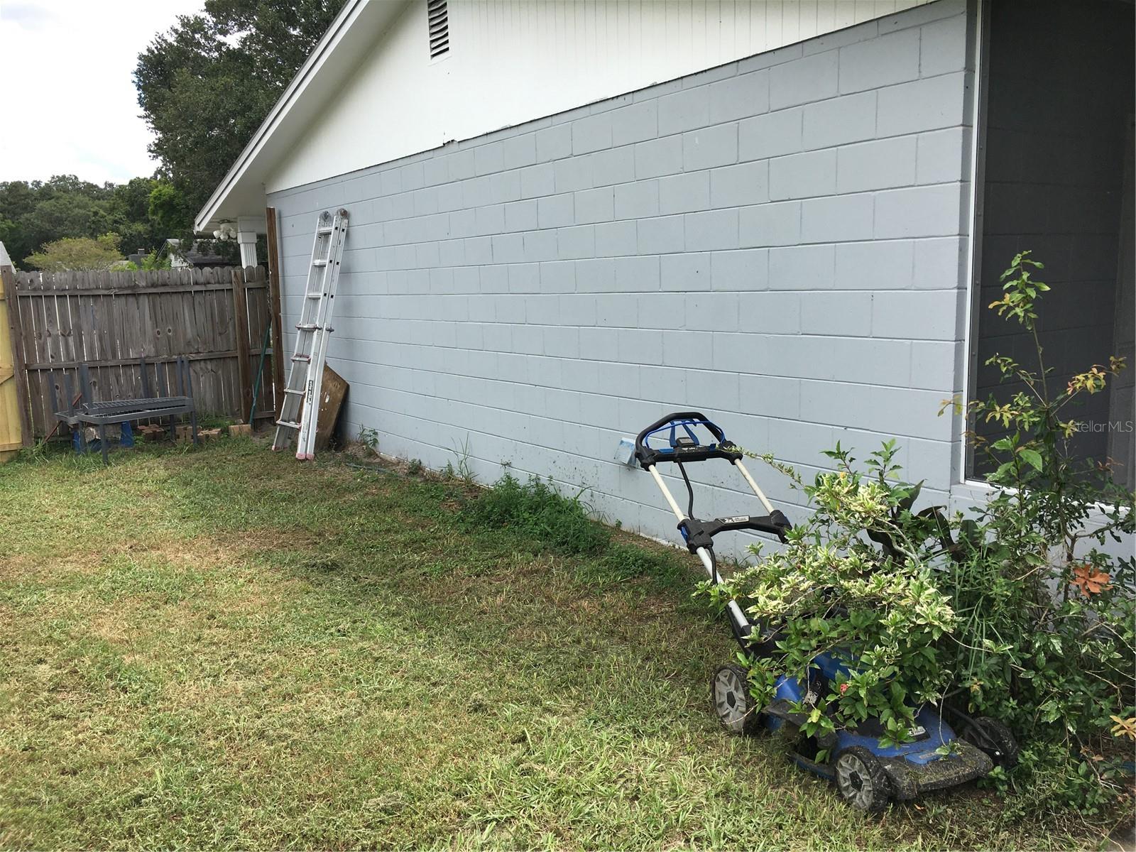 North side of house