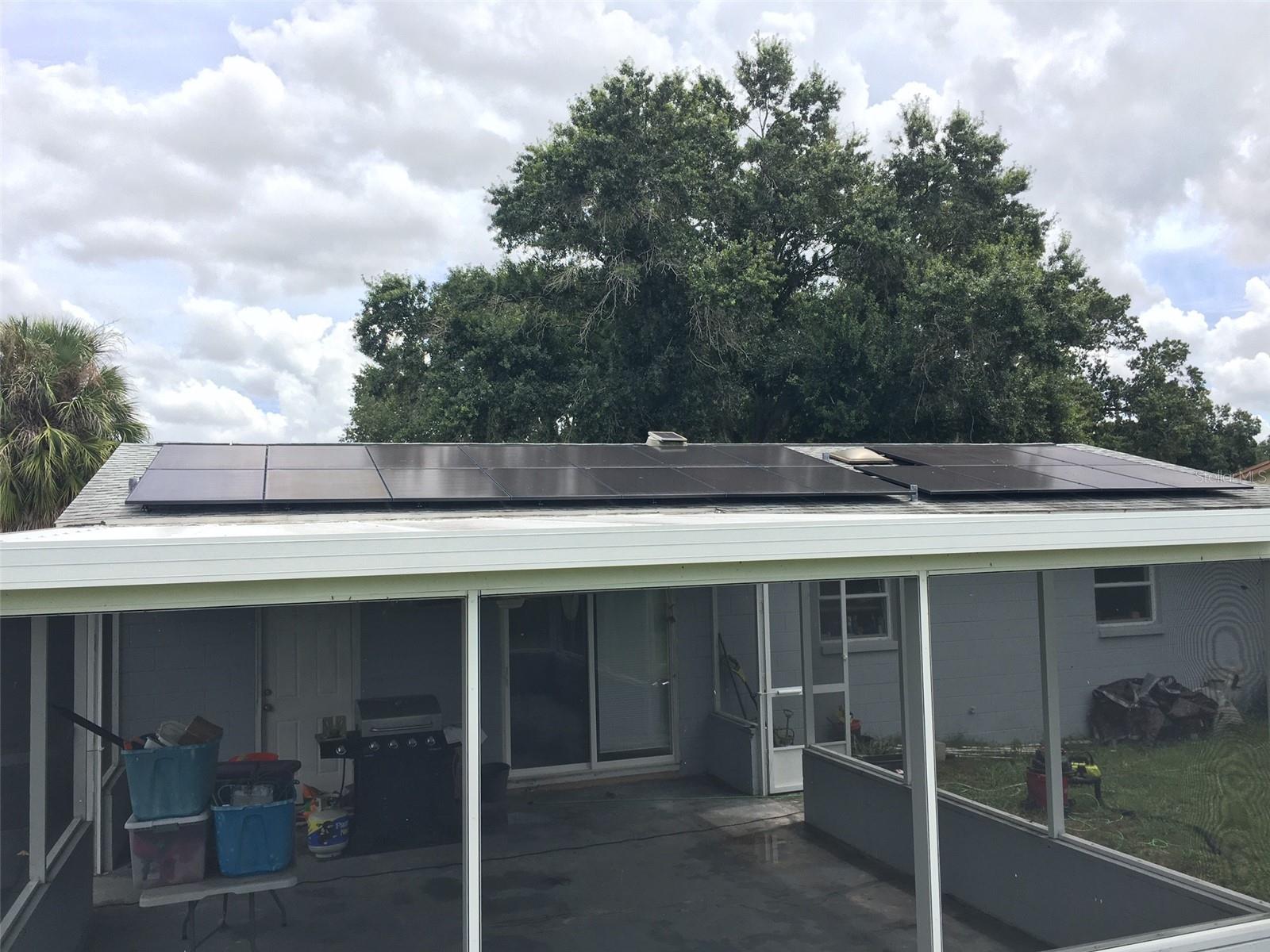 View of solar panels