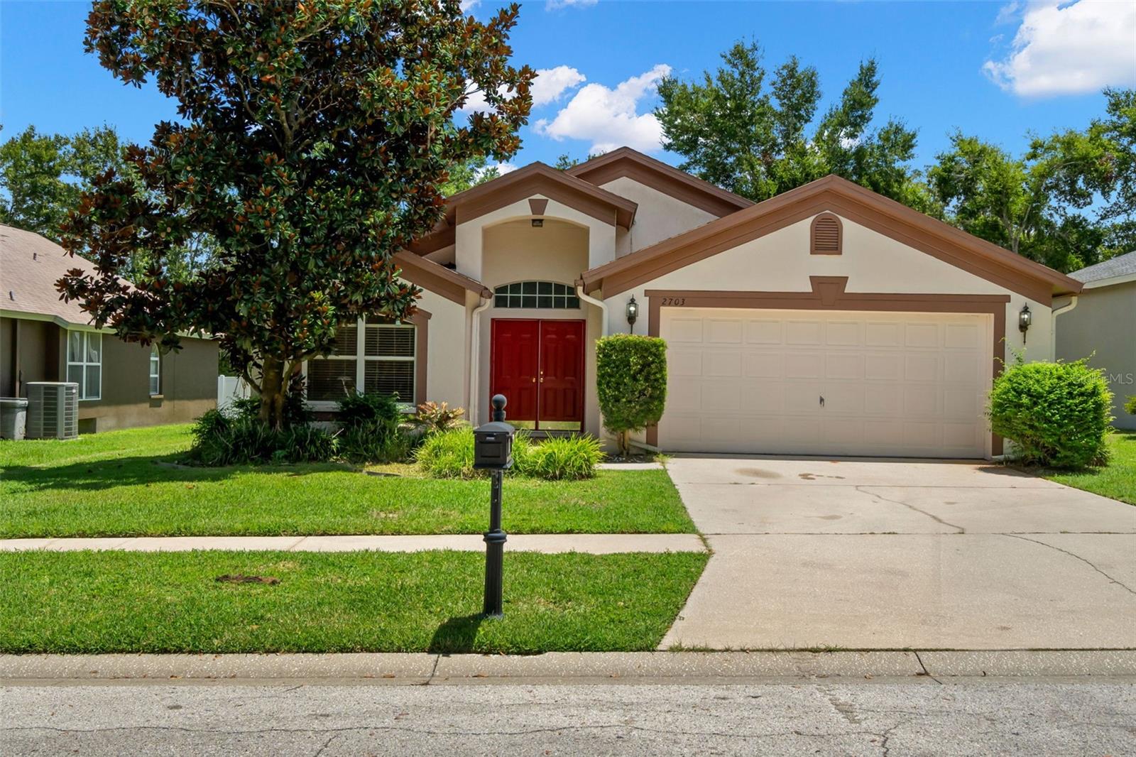 Front of Home with Landscaping and Irrigation