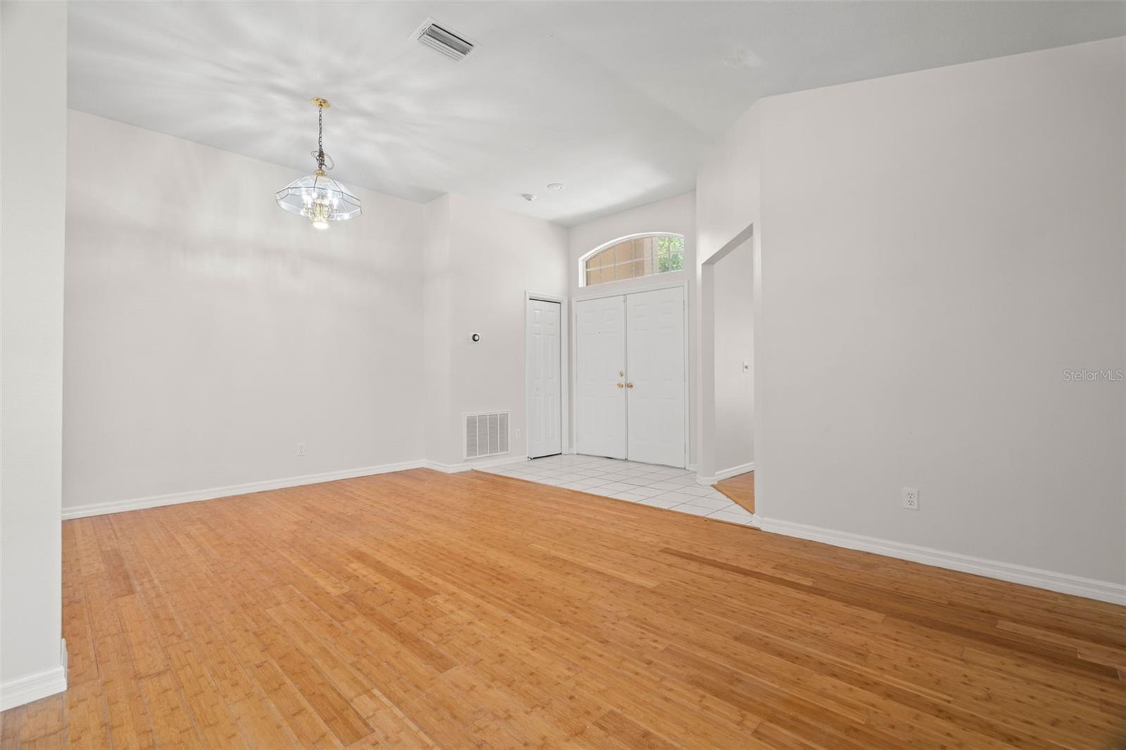 View from inside looking at front door entrance, Flex Space/Home Office to the right