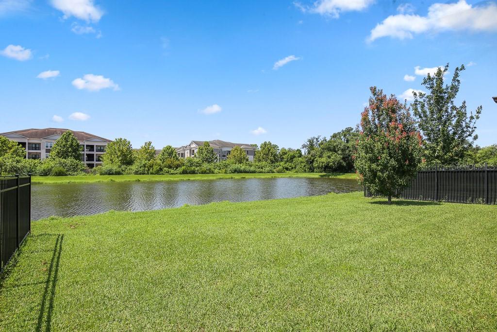 Rear Yard with POND VIEWS!