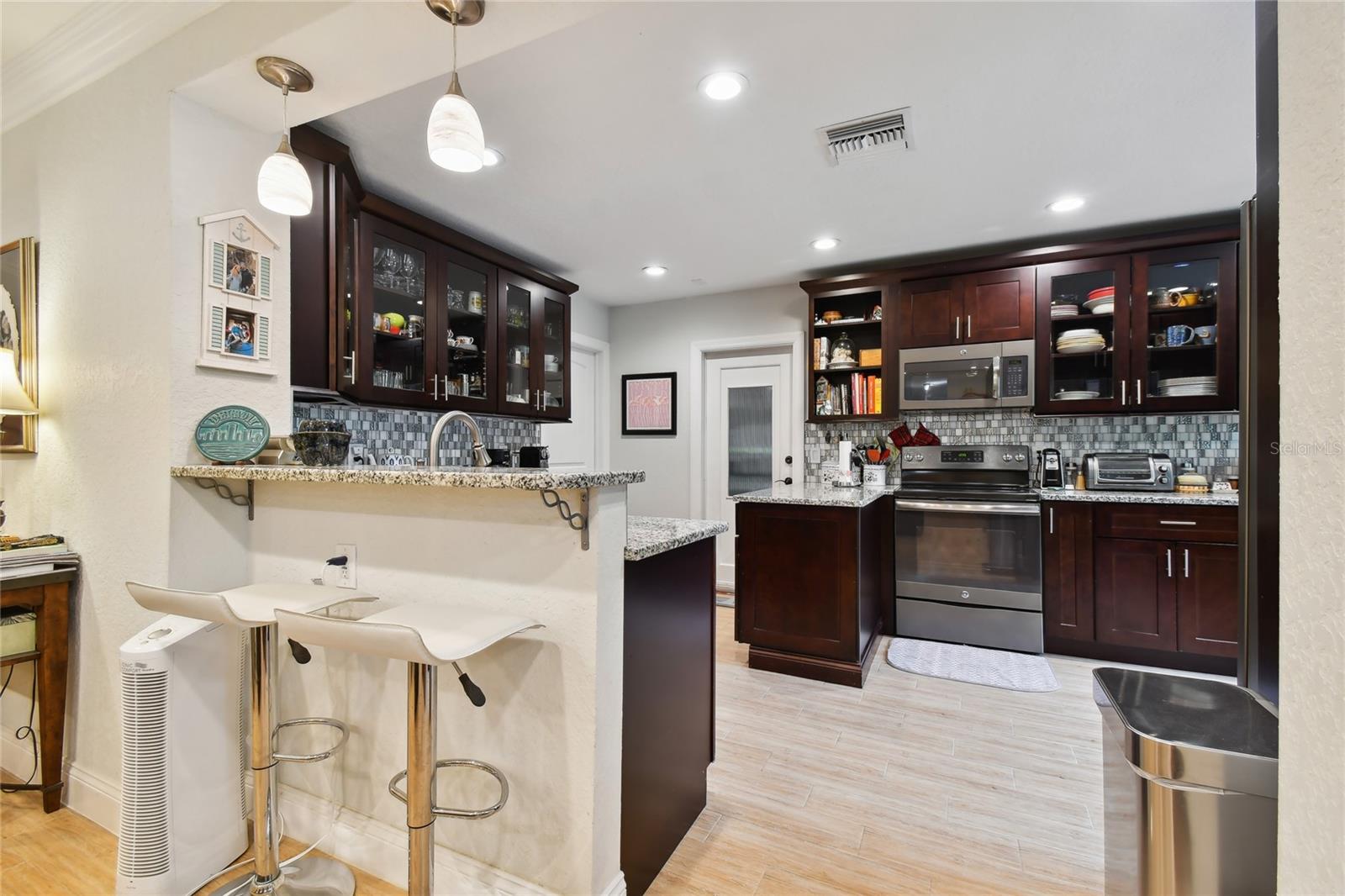 Kitchen from the family room.