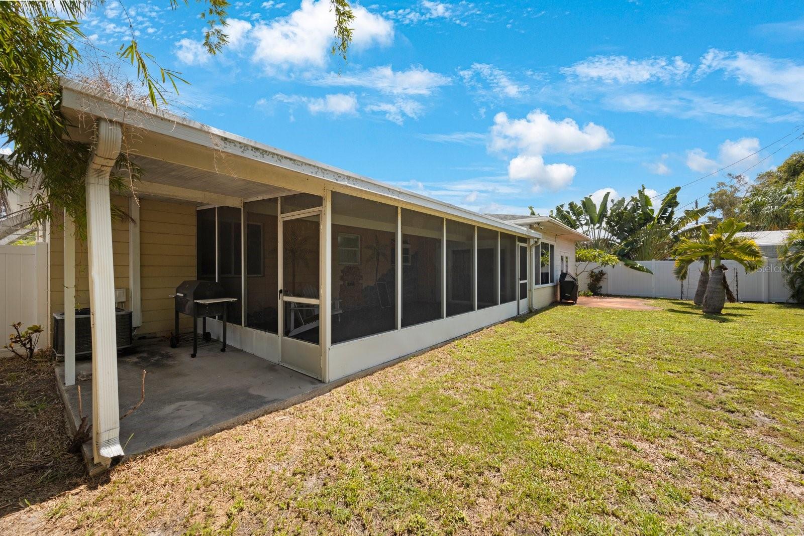 Large screened in covered patio