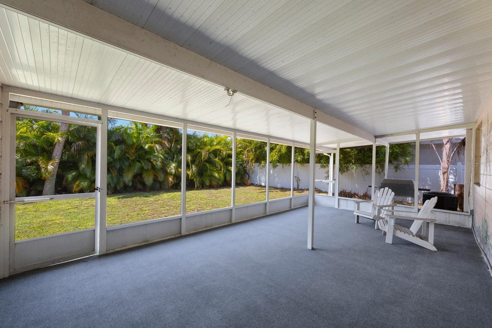 Large screened in covered patio