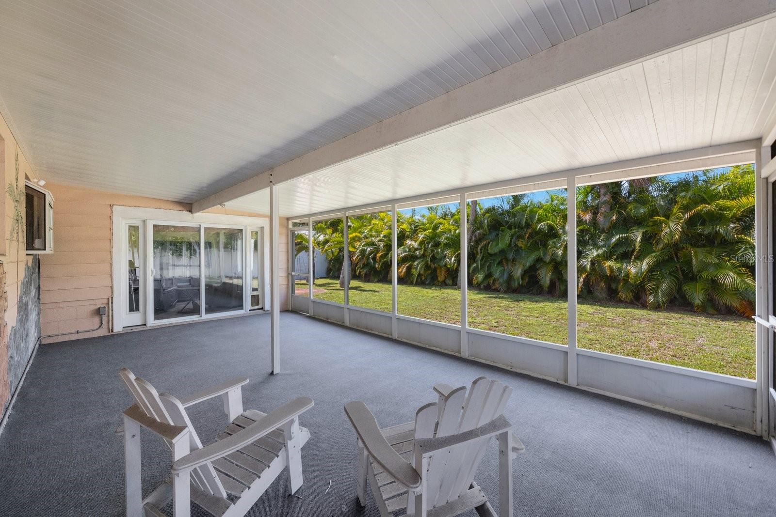 Large screened in covered patio