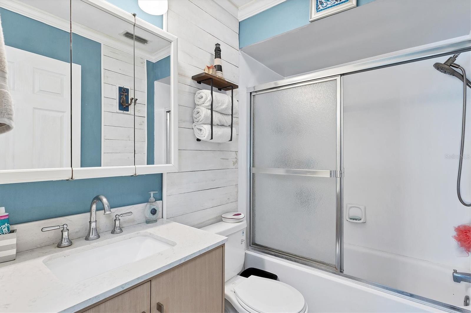 Remodeled guest bathroom