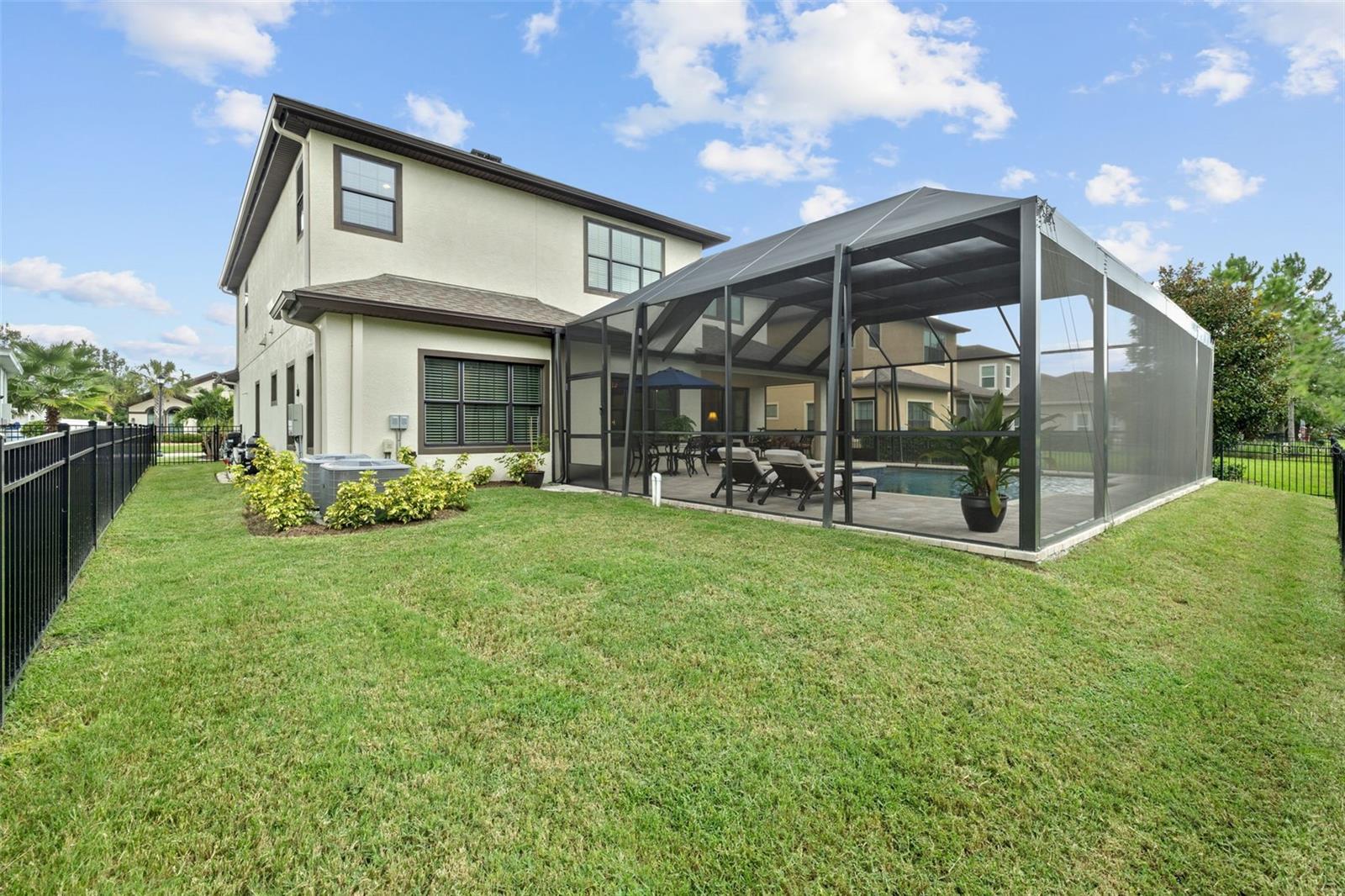 Private fenced yard