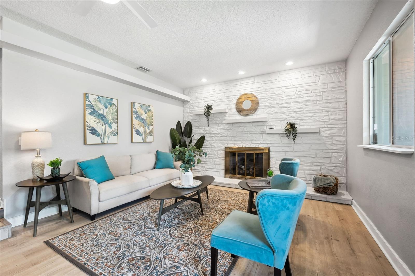 Comfortable sunken living area