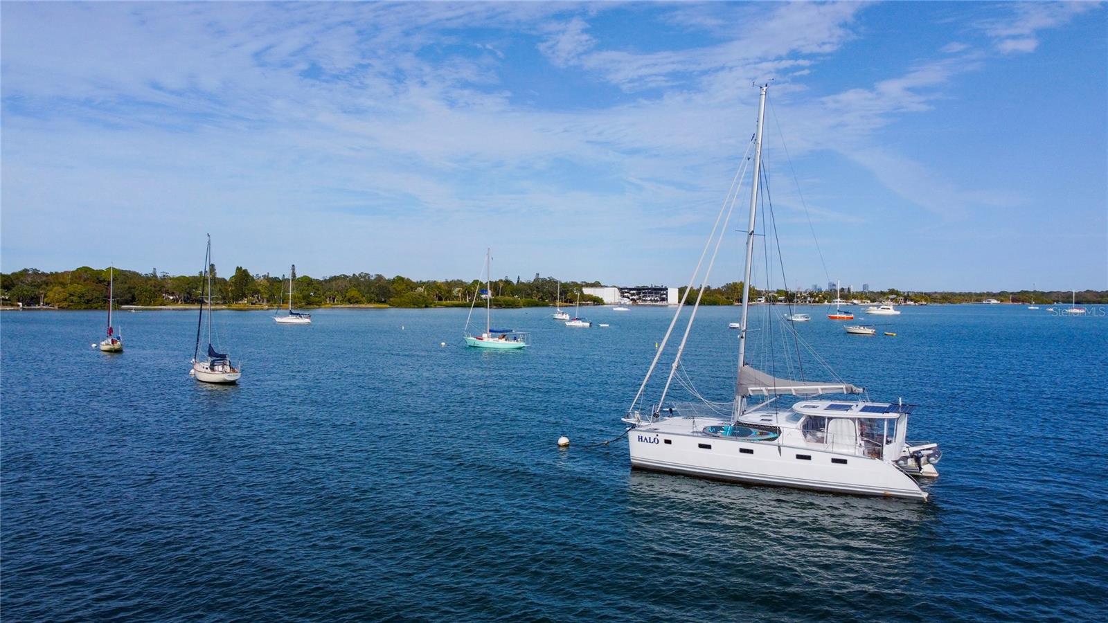 Sailboat at pier