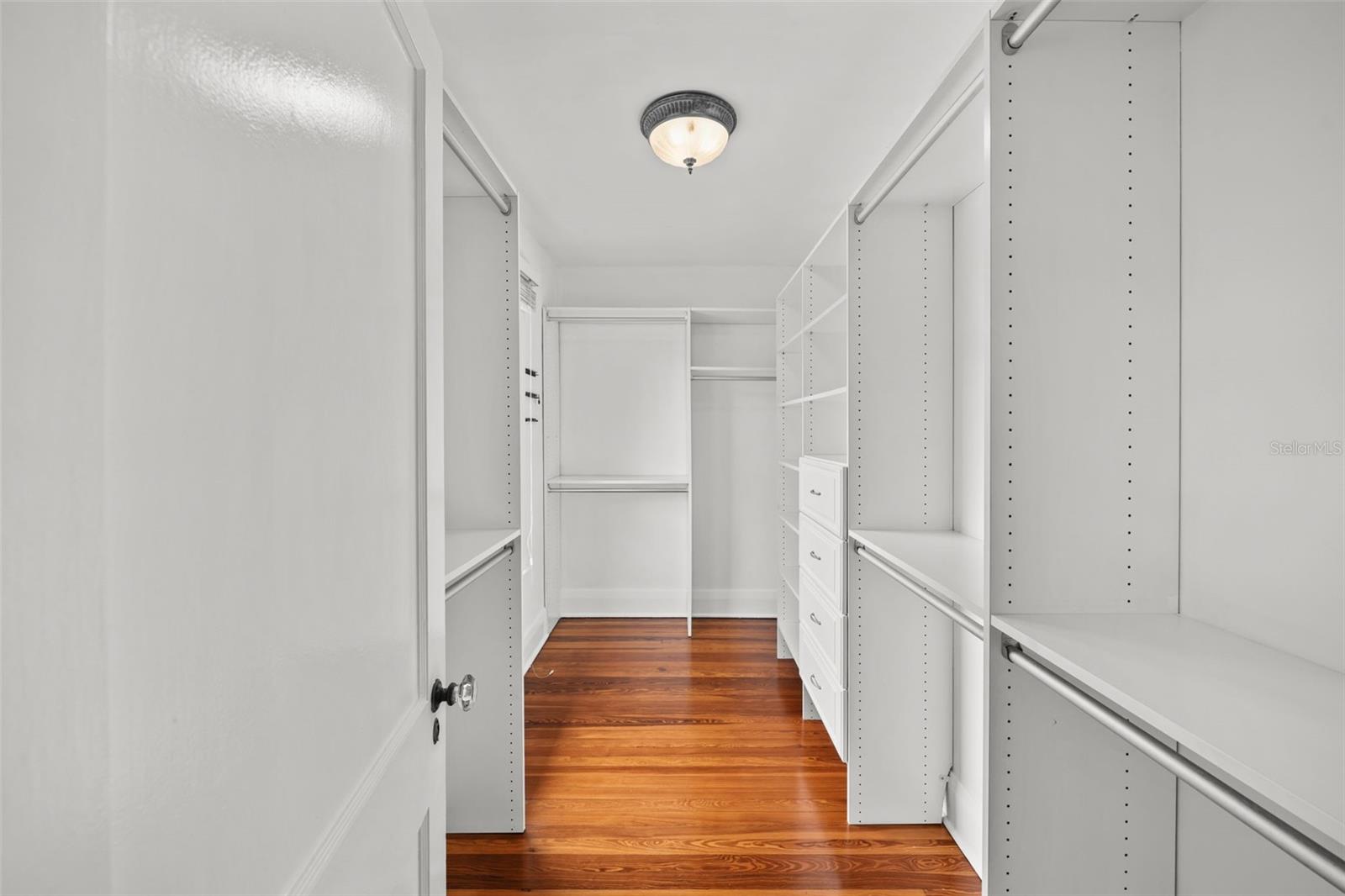 Spacious walk-in closet