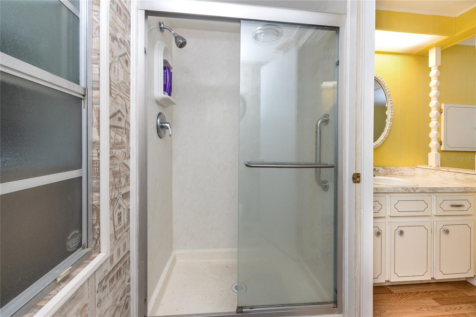 Primary bathroom with walk in shower