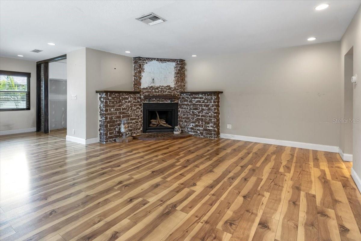 Fireplace in front living room