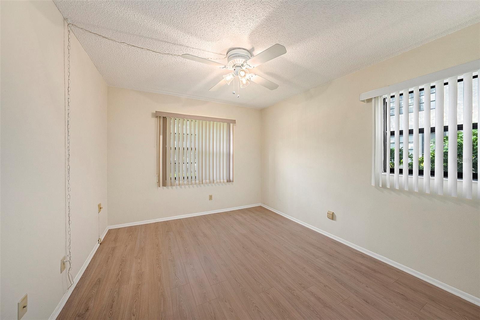 Second Bedroom with new laminate flooring