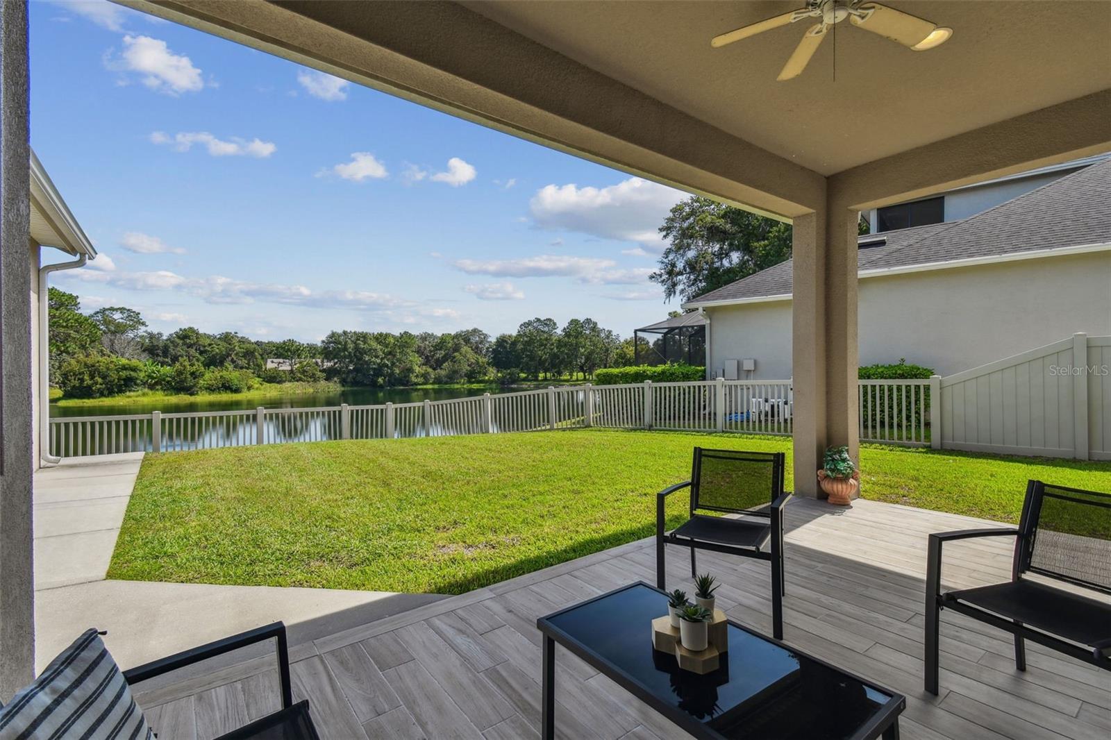 Covered lanai with spectacular views