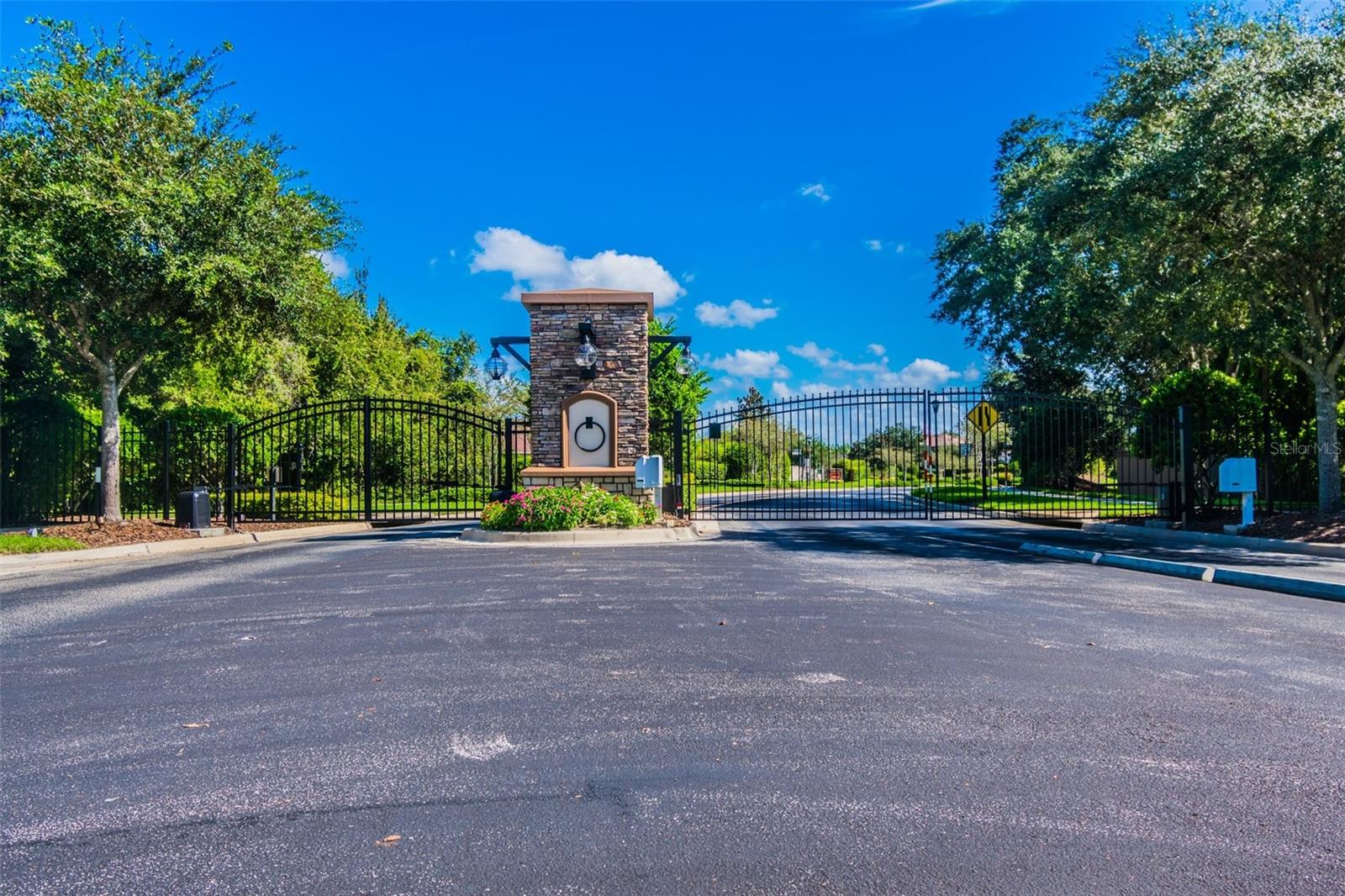 Community gate entrance