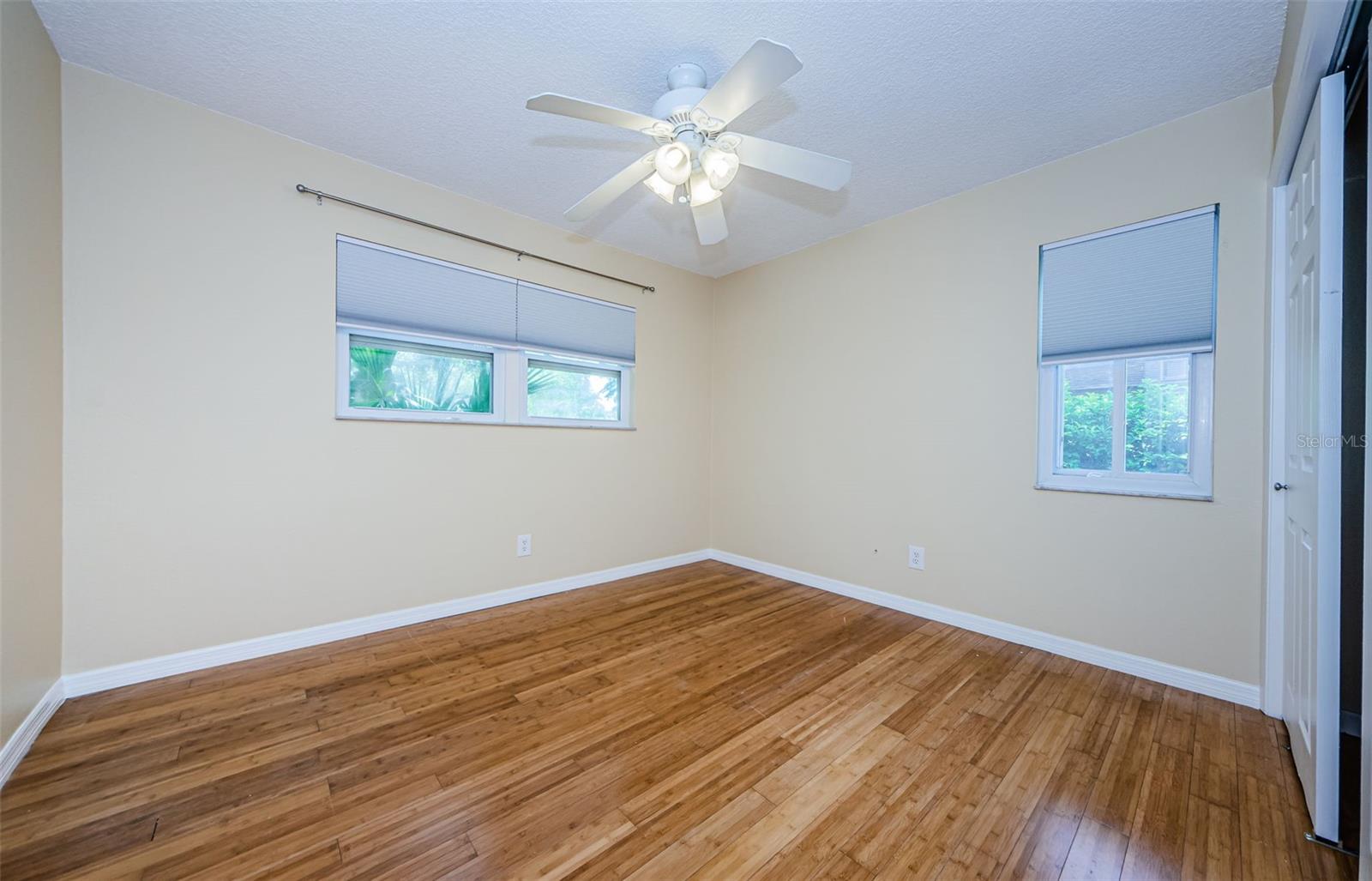 Bedroom 2, Bamboo Flooring, Black out shades for the little ones or those who may work nights!