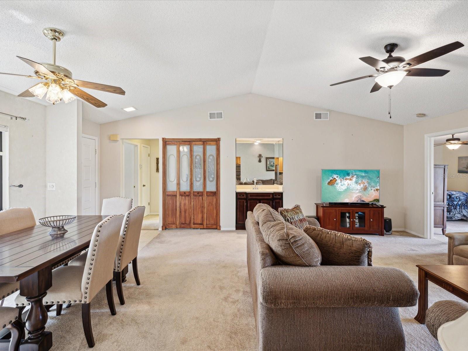 KITCHEN VIEW TO LIVING/DINING ROOMS