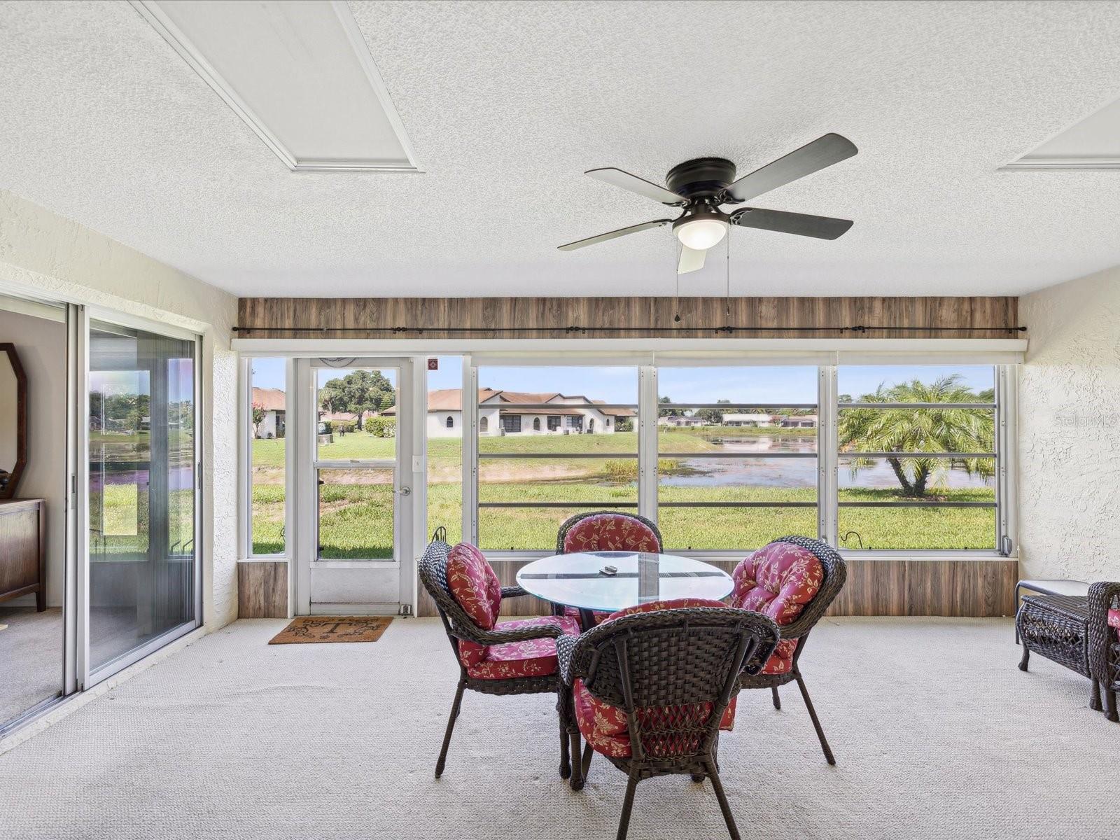 FLORIDA ROOM WITH POND VIEW