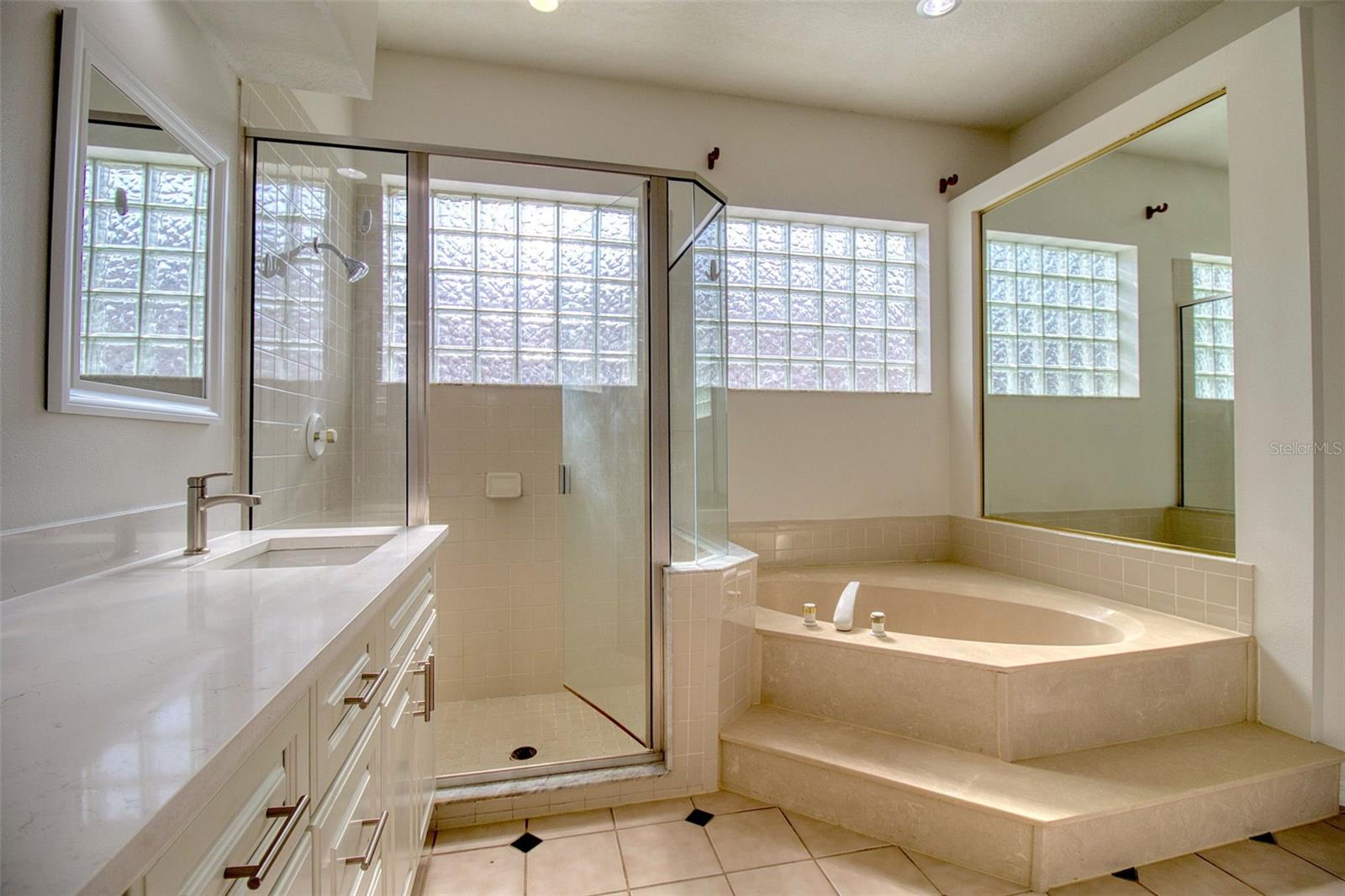 Large Soaking Tub, plus Large Shower Stall