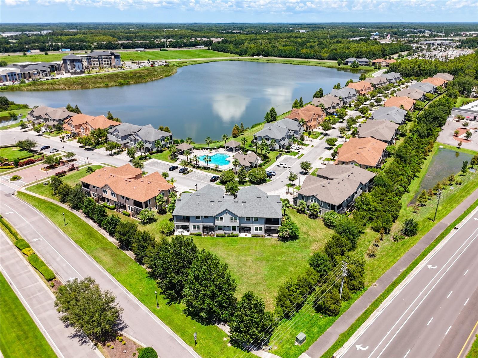 Community pool and pond