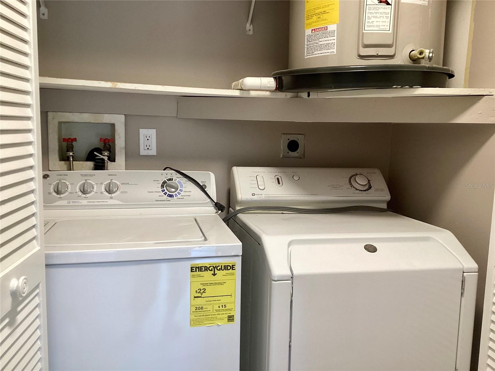 Laundry closet.