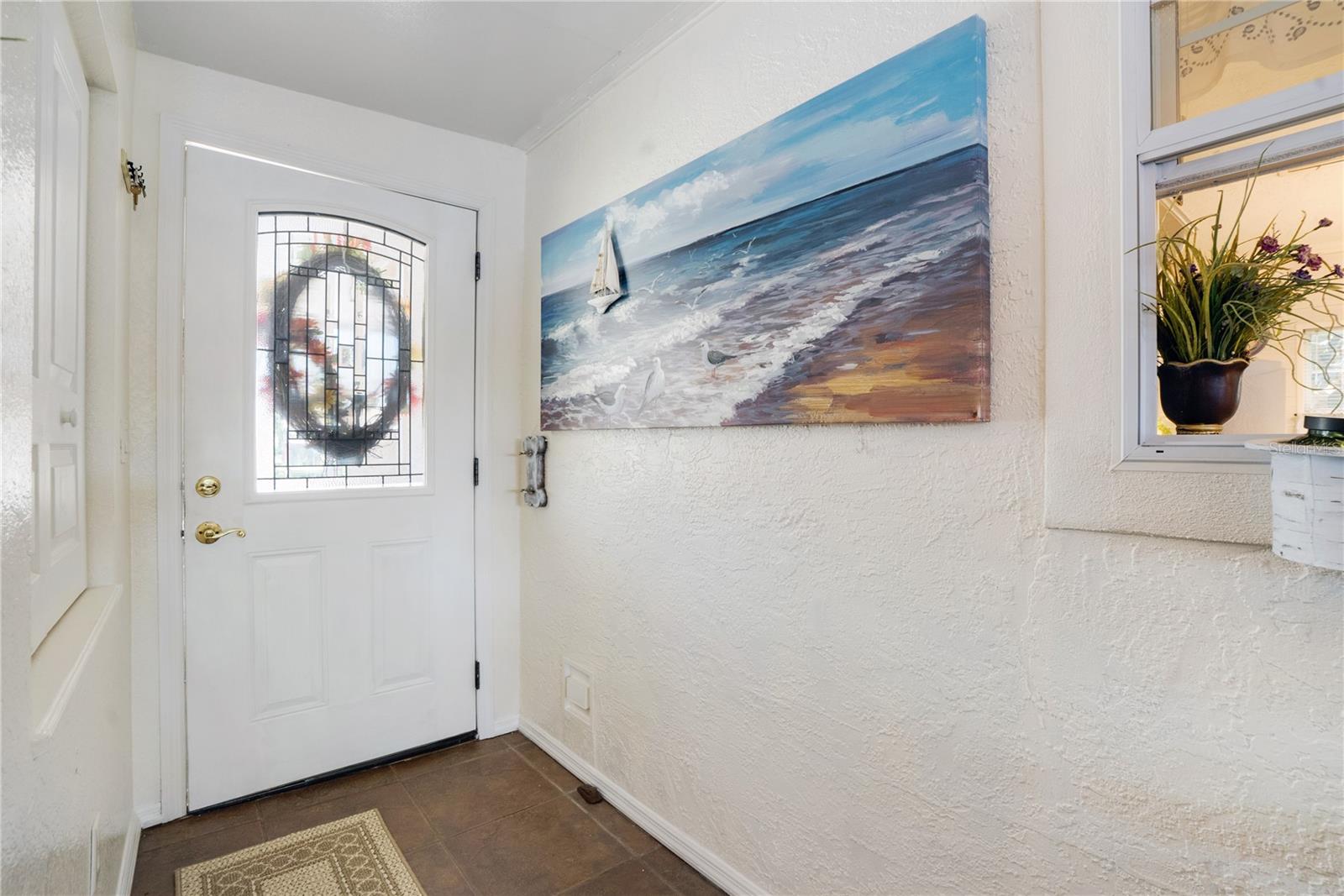 Front door, closet to the left., keyless keypad entry.