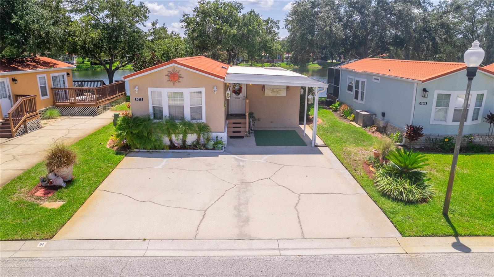 Park model with add on large living room and sunroom