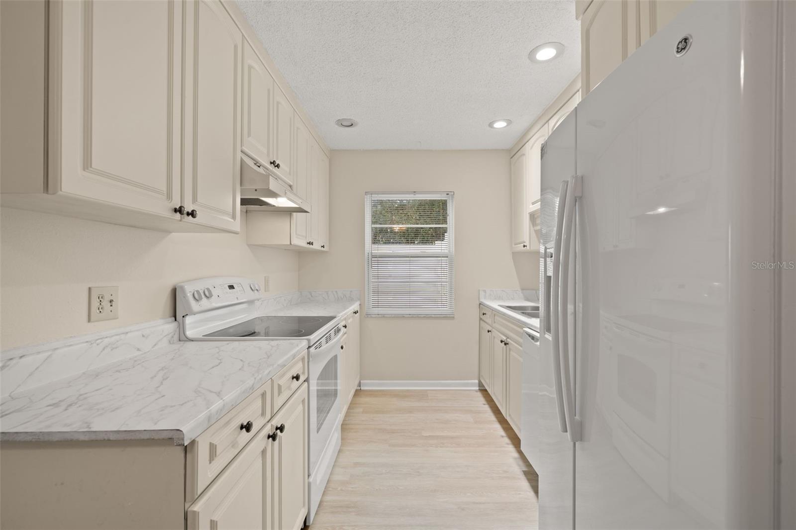 view from kitchen to dining room