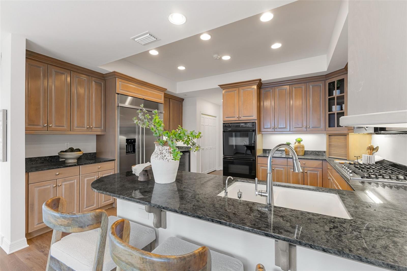 Kitchen w/ water views