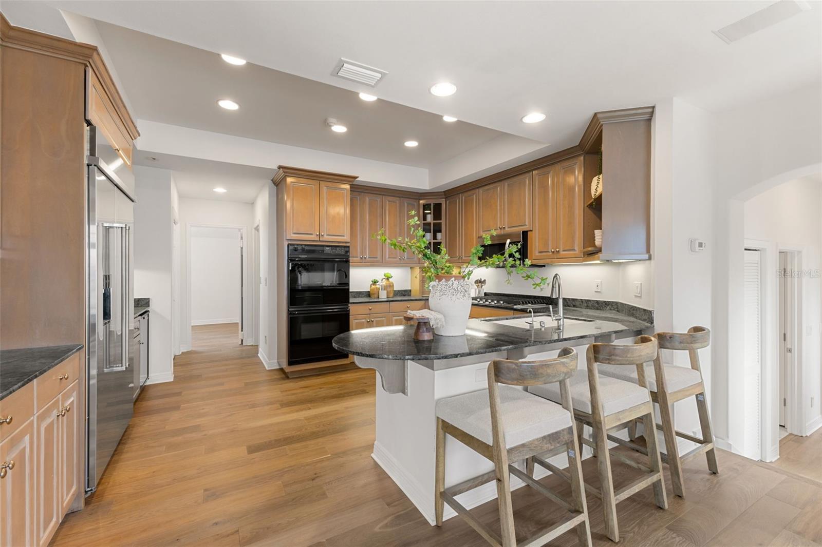 Kitchen w/ water views