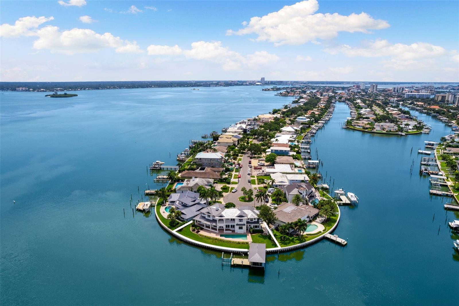 Sweeping views of the intracoastal and Moonshine Island