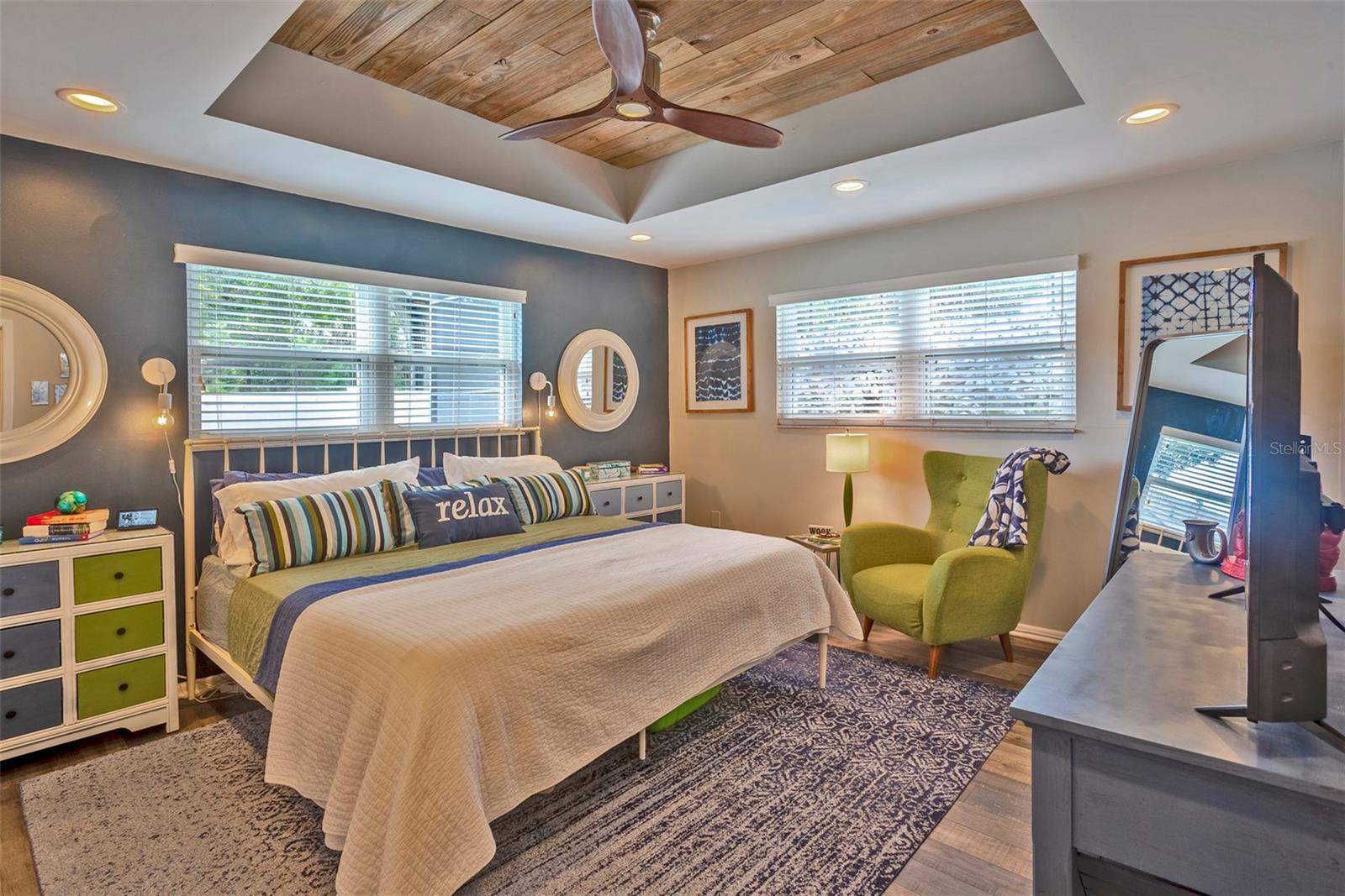 Primary Bedroom with Tray Ceiling