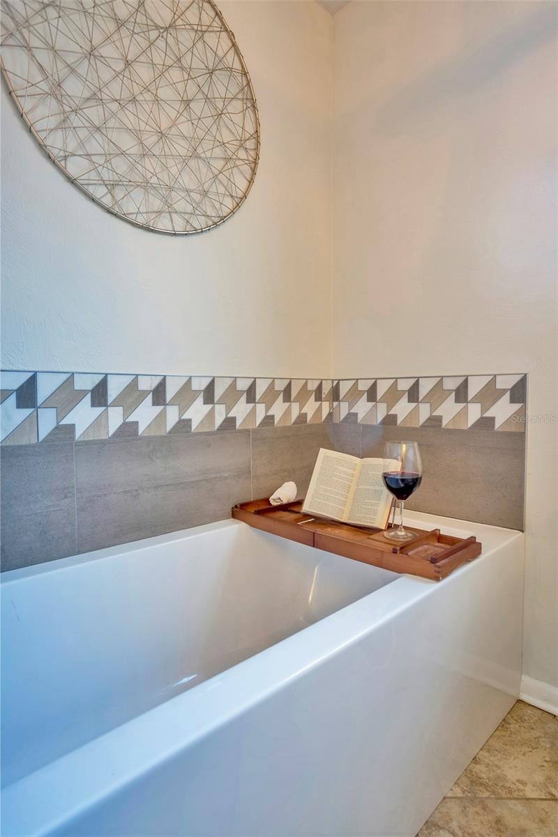 Soaking Tub in Primary Bathroom