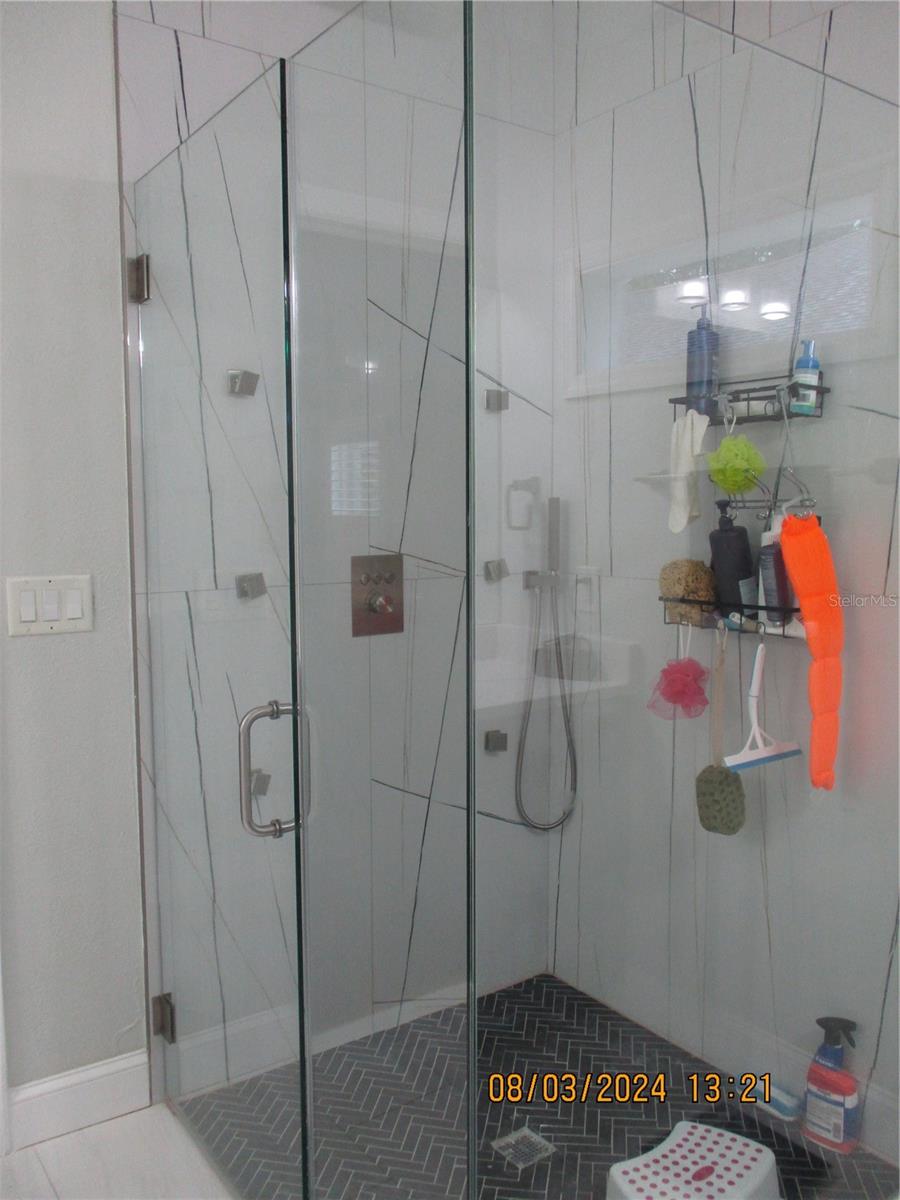 Full shower in master.  Bathtub is in the hall bath near the other two bedrooms