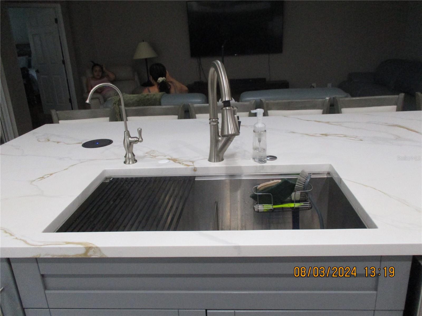 Kraus double bowl sink with reverse osmosis