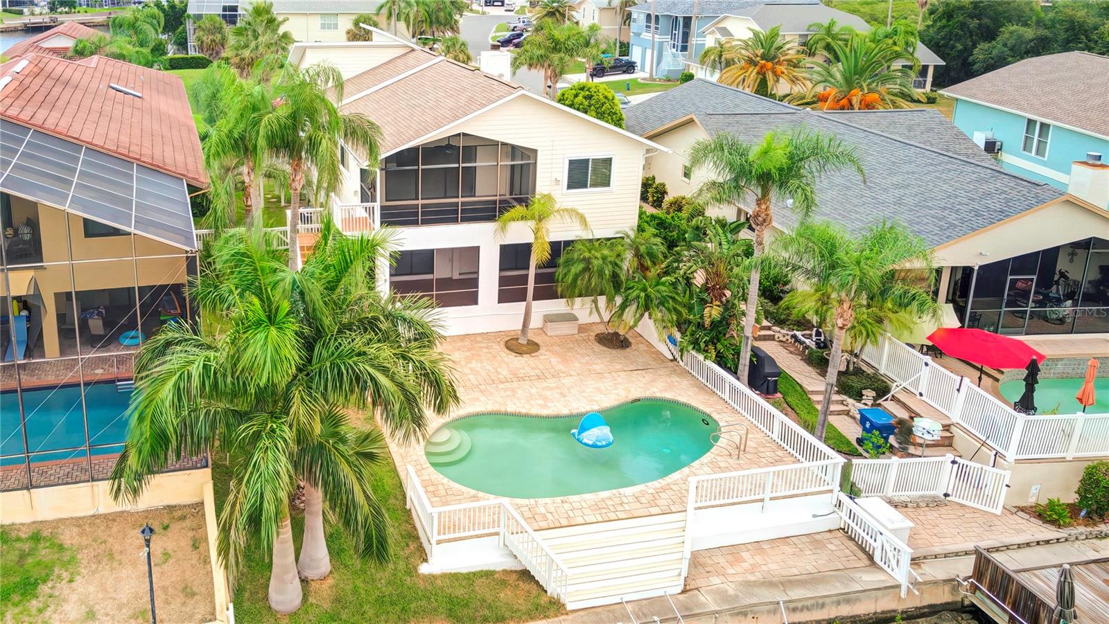 Backyard aerial view.