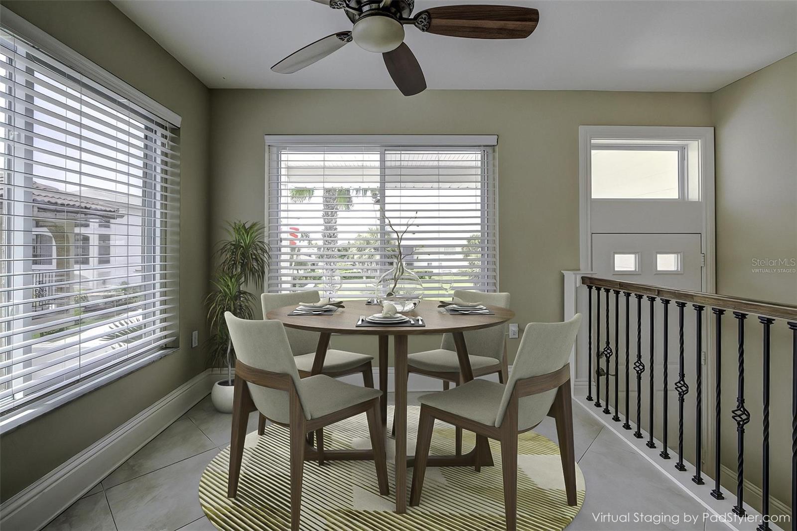 Eat-in kitchen area. Virtually staged.