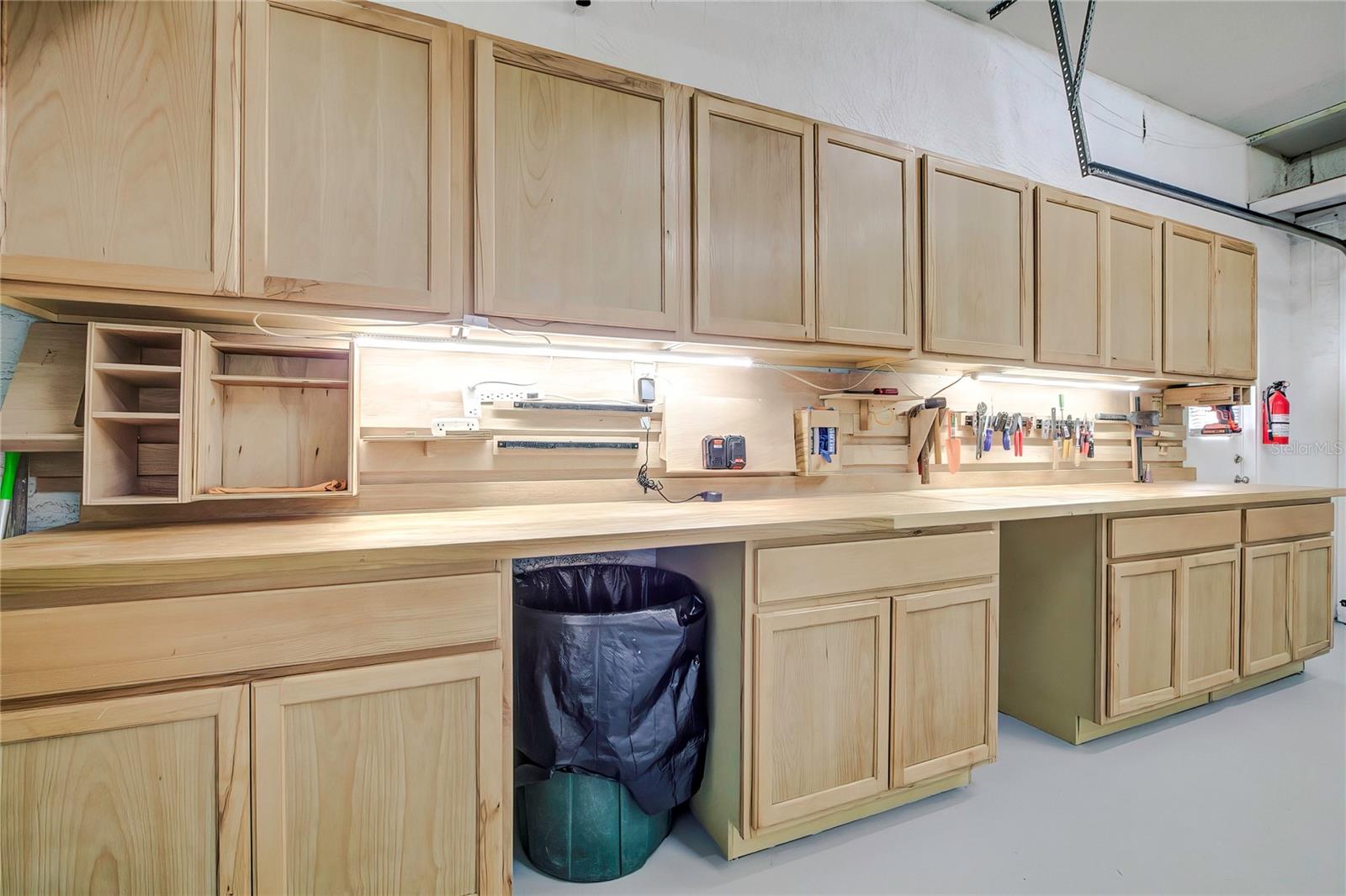 Garage cabinets.