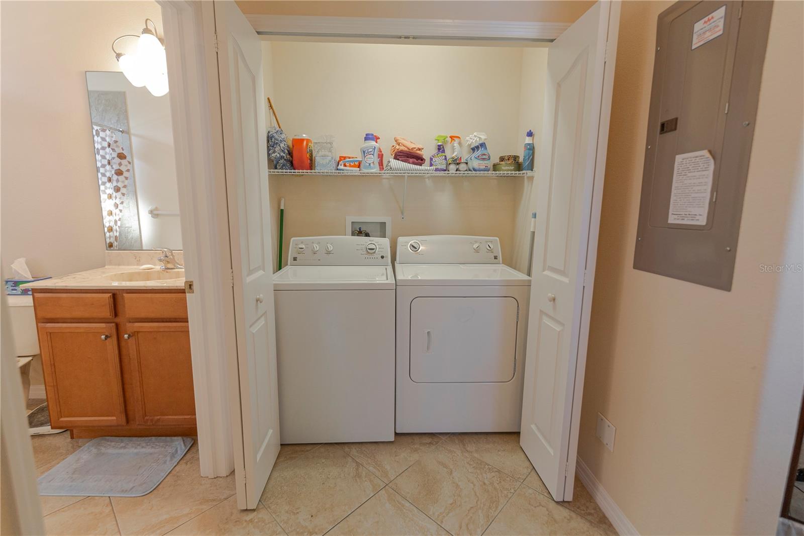 Washer & Dryer closet adjacent to #2 Bathroom