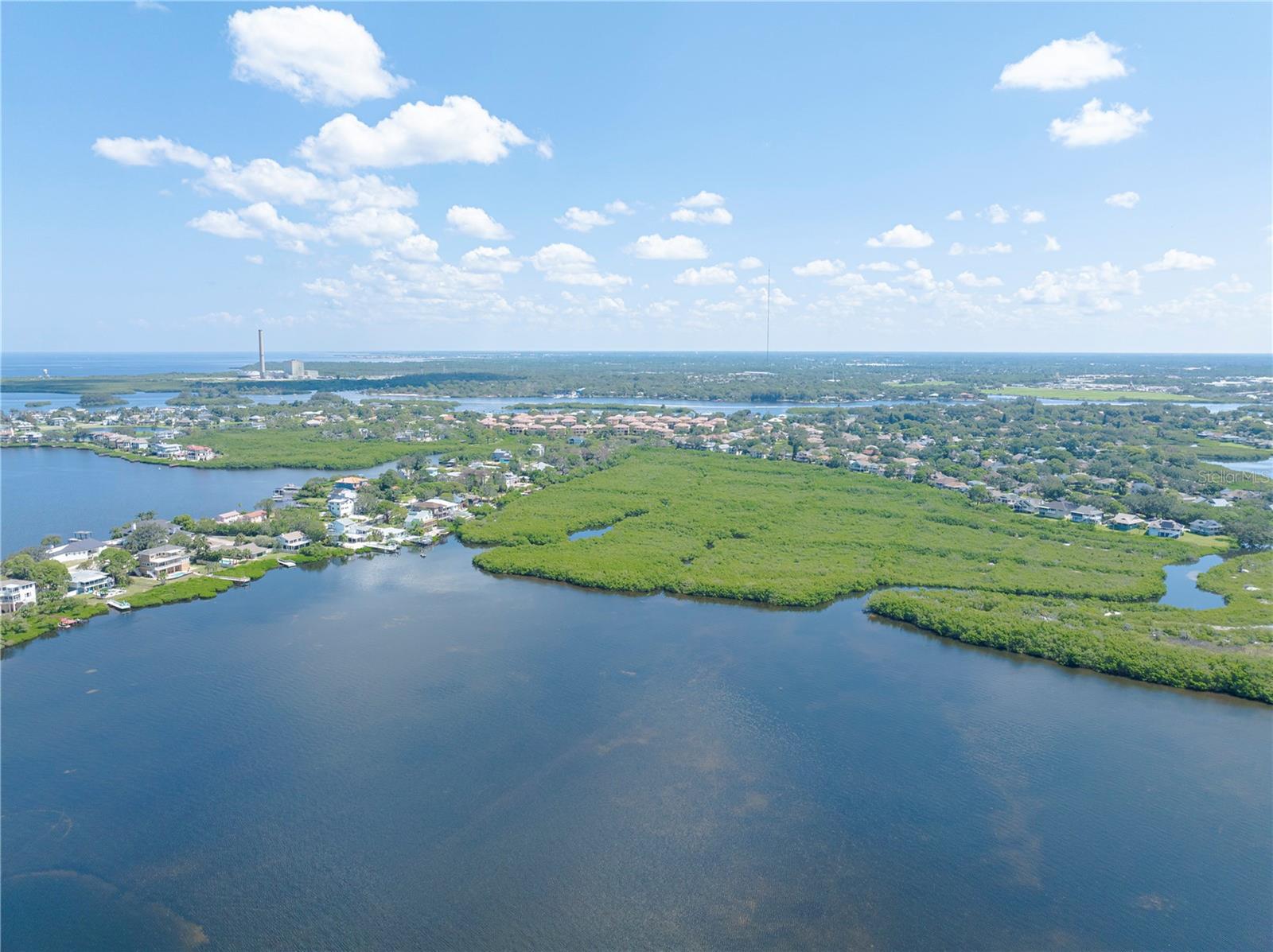 Looking east from Gulf overlooking neighborhood.