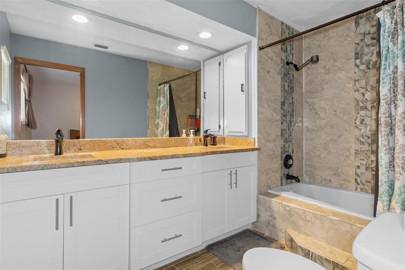 Master Bath with Granite Top and Double Sinks