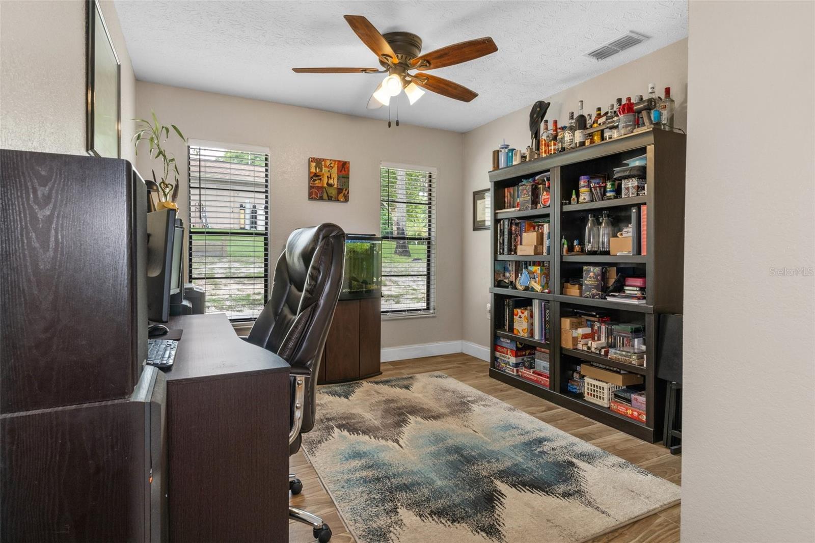 Bedroom 2 with Wood Look Tile Flooring