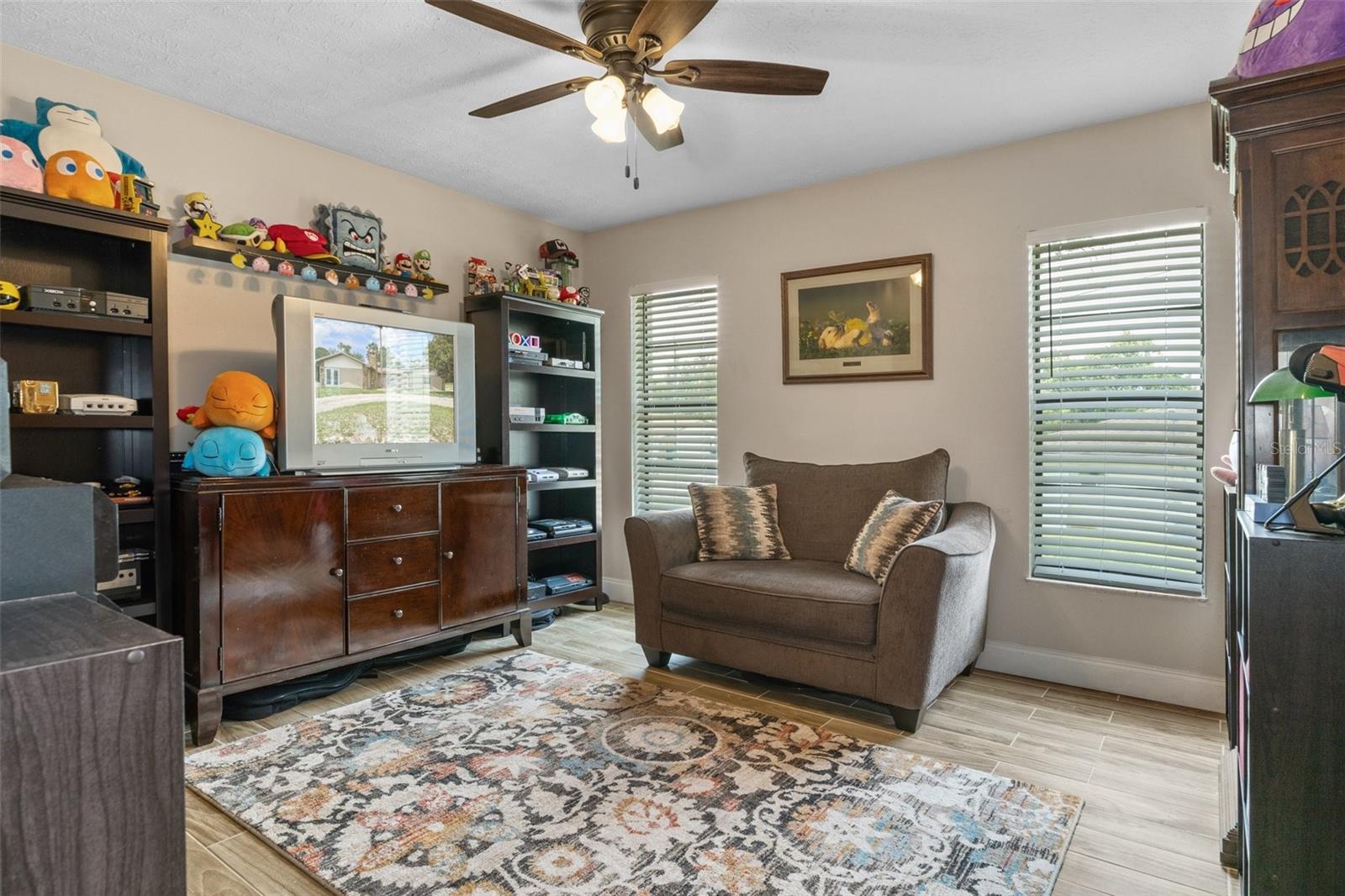 Bedroom 3 with Wood Look Tile Flooring